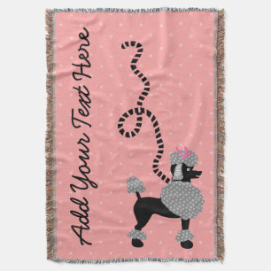 Couverture Points modernes roses de les années 50 de chien de