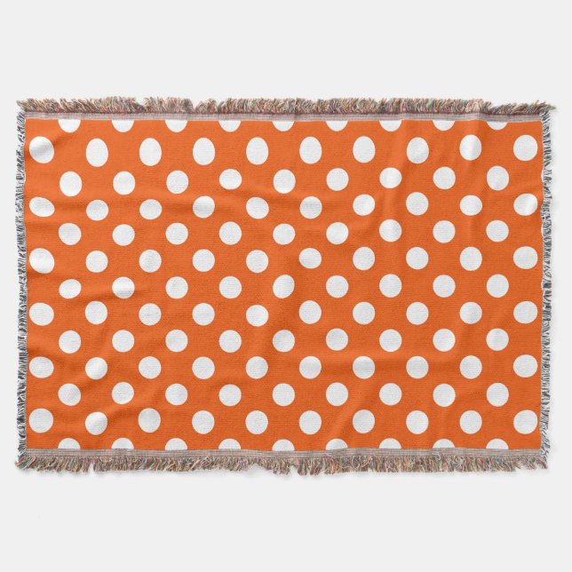 Couverture Pois blancs sur orange (Devant)