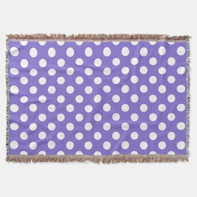 Couverture Pois blancs sur perwinkle (Devant)