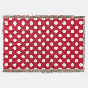 Couverture Pois blancs sur rouge
