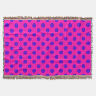 Couverture Pois bleus sur fuchsia
