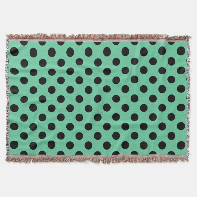 Couverture Pois noirs sur vert menthe (Devant)