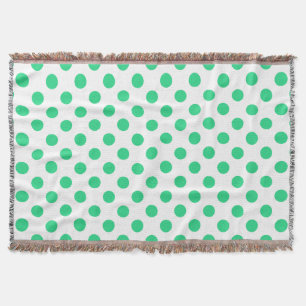 Couverture Pois verts et blancs