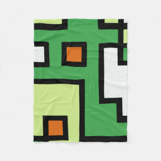 Couverture Polaire 抽象画 モダン レトロ mapper #1 フリースブランケット