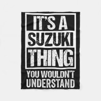 Couverture Polaire 鈴 木 字 C'Est Un Suzuki Que Vous Ne Comprendriez Pas