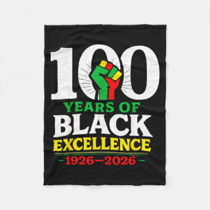 Couverture Polaire 100 Ans D'excellence Noire Centenaire Mois De L'hi