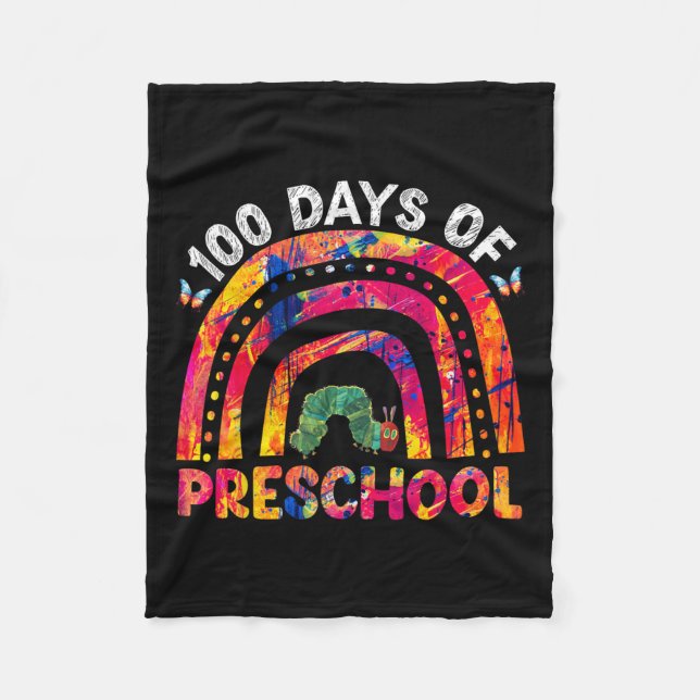 Couverture Polaire 100 Jours D'École Afro Girl Enfants 100ème Jour En (Devant)