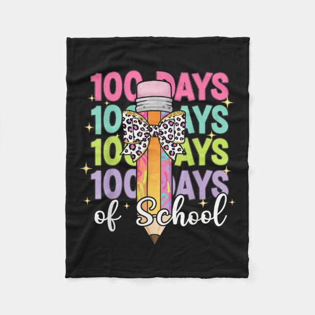 Couverture Polaire 100 Jours D'Enseignant 100E Jour D'École (Devant)