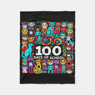 Couverture Polaire 100e Jour Chat Facile 100 Jours D'Enseignant Ensei