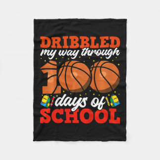 Couverture Polaire 100E Jour De Scolaires Garçons Basketball 100 Jour