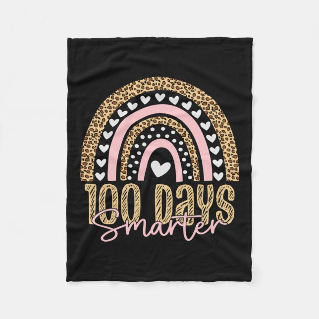 Couverture Polaire 100ème Jour De L'École Enseignant 100 Jours Rainbo (Devant)