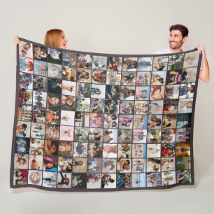 Couverture Polaire 108 Collage de photos Unique Personnalisé DIY Sur