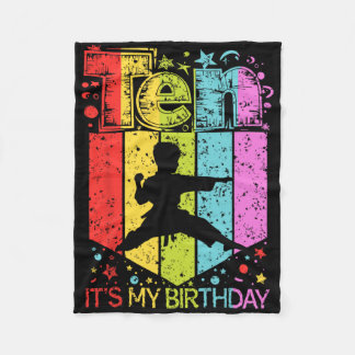 Couverture Polaire 10e anniversaire garçon fille 10 ans karaté Annive