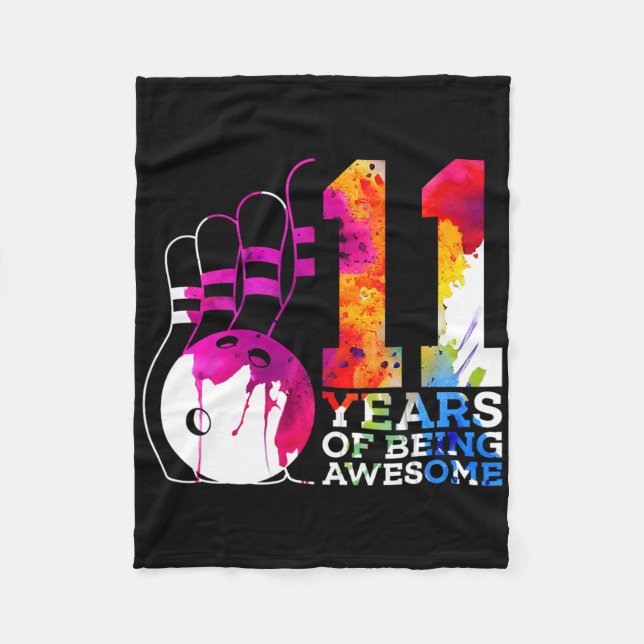 Couverture Polaire 11 ans d'être merveilleux Bowling 11e anniversaire (Devant)