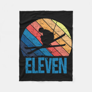 Couverture Polaire 11e anniversaire Retro Ski Ski 11 ans Garçons Gi