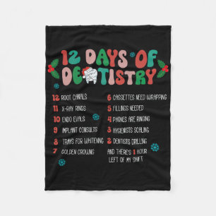 Couverture Polaire 12 Jour De Dentistesse Noël Dentiste Dentaire Hygi