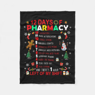 Couverture Polaire 12 Jours De Pharmacie Funny Christmas Pharmacist T