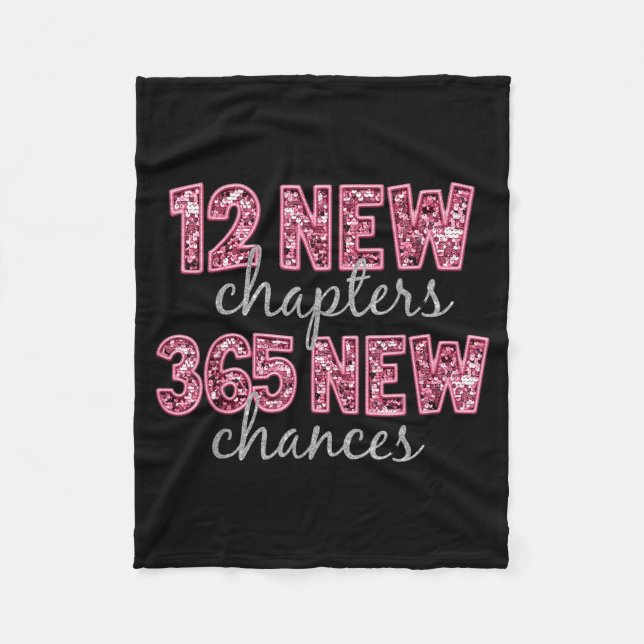 Couverture Polaire 12 New Chapters 365 New Chances Happy New Year Par (Devant)