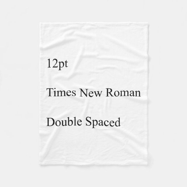 Couverture Polaire 12pt Times New Roman Double Spaced  (Devant)
