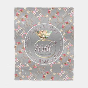 Couverture Polaire 16e anniversaire Mariage Cire, Peridot & Satice Fl