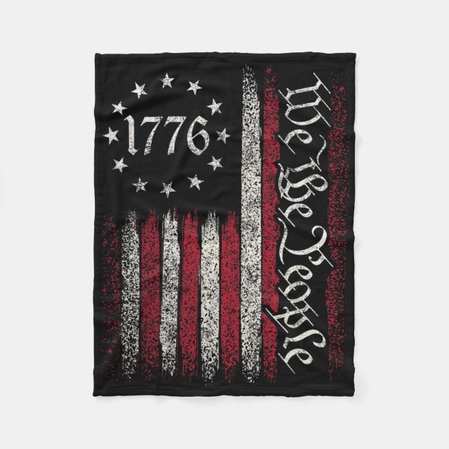 Couverture Polaire 1776 Drapeau Constitution Fête de l'Indépendance A (Devant)