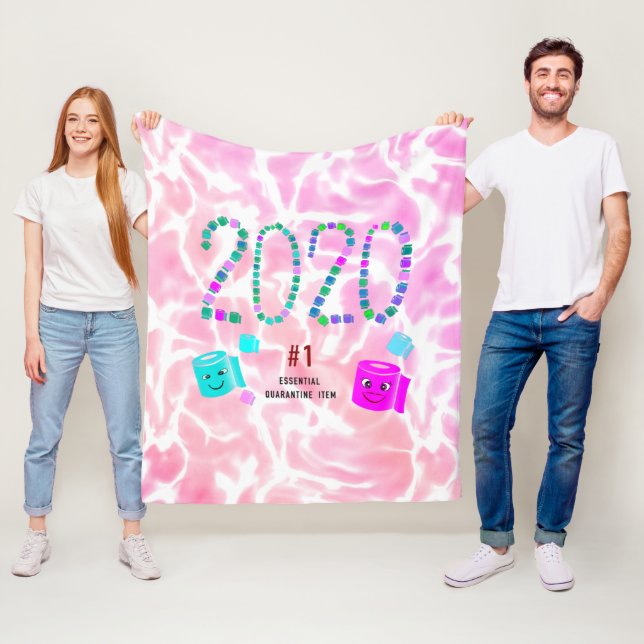 Couverture Polaire #1 Élément de quarantaine essentiel en rose 2 (En situation)