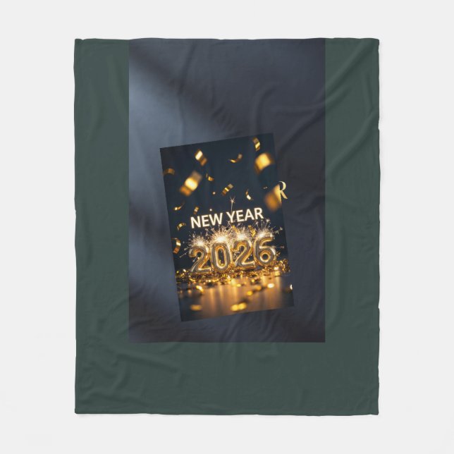 Couverture Polaire 2026 Fleece Blanket - Custom Celebration Throw (Devant)