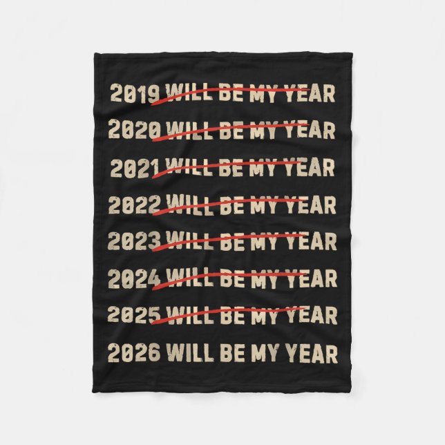 Couverture Polaire 2026 Will Be My Year New Years Eve Resolution List (Devant)