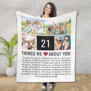 Couverture Polaire 21 Choses Que Nous Aimons De Vous   21e anniversai