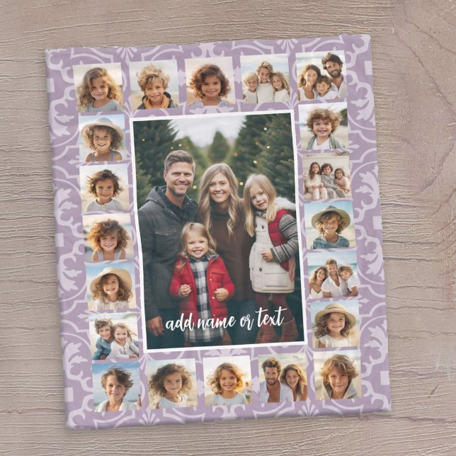 Couverture Polaire 21 Photo Collage et Motif de tuiles CAN Edit viole (A lavender fleece blanket with your photos)