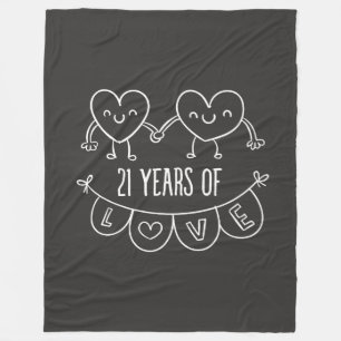 Couverture Polaire 21e Anniversary Poison Chalk Hearts