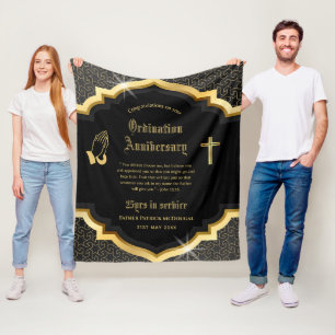 Couverture Polaire 25e Anniversaire du prêtre pasteur Ordination cade