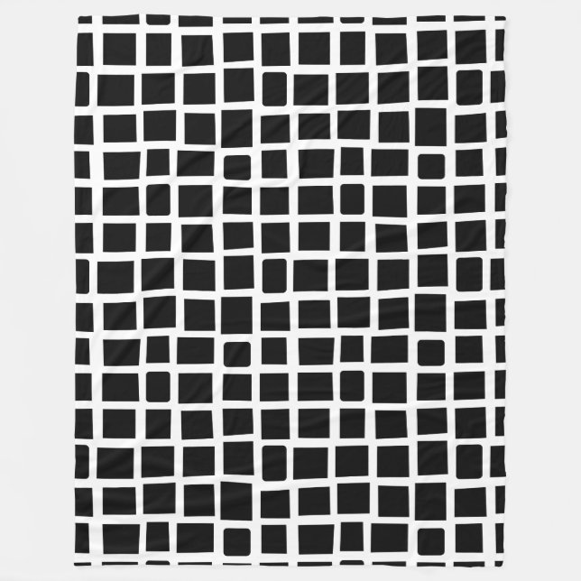 Couverture Polaire 270215 Rectangle irrégulier - Noir sur blanc (Devant)