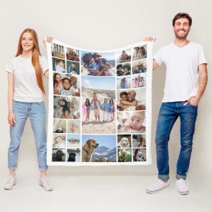 Couverture Polaire 27 Collage photo personnalisé