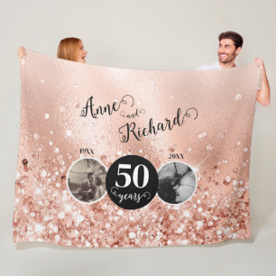 Couverture Polaire 2 Photo Anniversaire du Mariage "Alors et maintena
