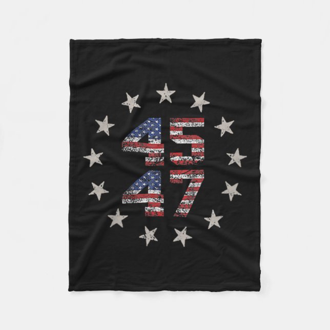 Couverture Polaire 2 Side Trump 2024 Président 45 47 American Flag Tr (Devant)