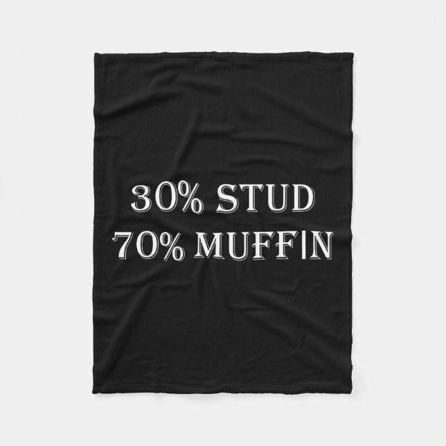 Couverture Polaire 30% Stud 70% Muffin Drôle Saint-Valentin Sayings (Devant)