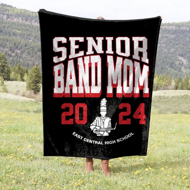 Couverture Polaire 30"x40" School Band Senior Mom Stadium (Créateur téléchargé)