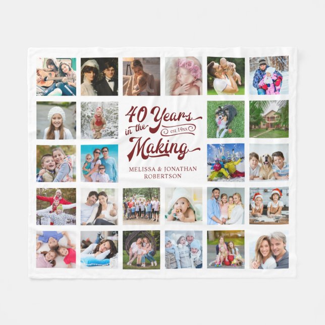 Couverture Polaire 40 ANS DANS LE 26 MAKING Photo Ruby Anniversaire (Devant (Horizontal))