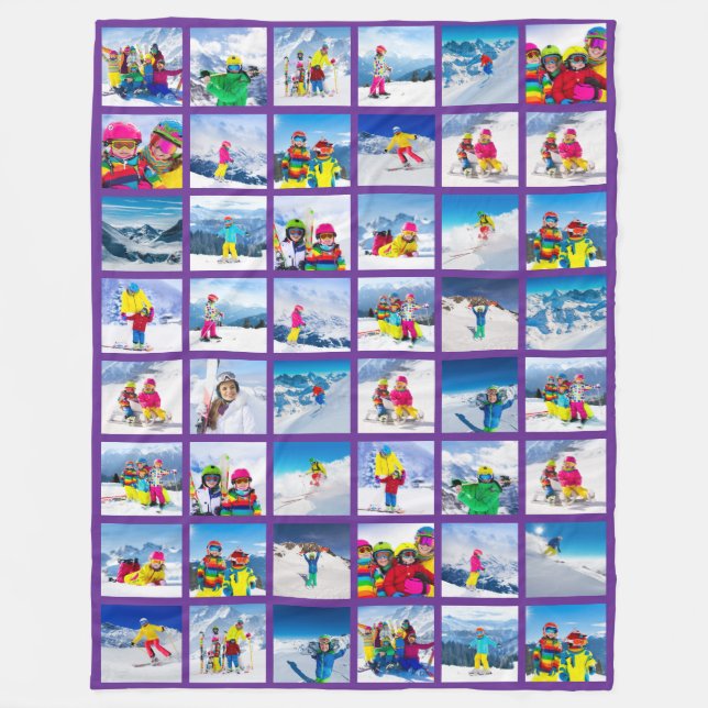 Couverture Polaire 48 Photo Collage Royal Purple (Devant)