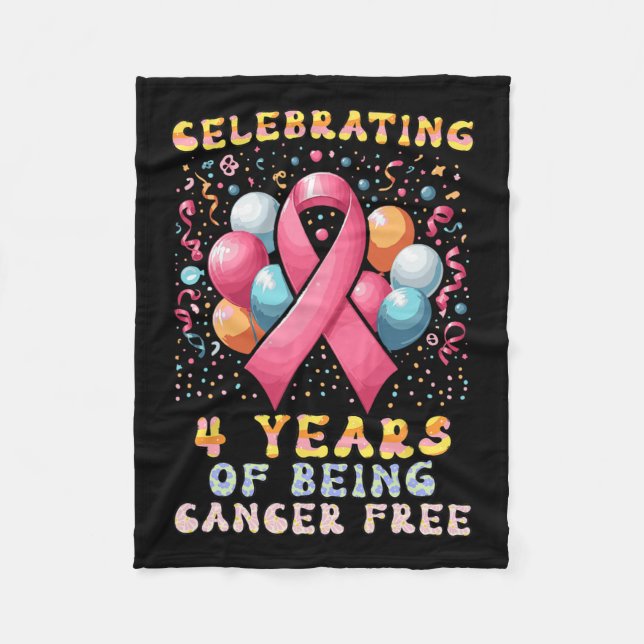 Couverture Polaire 4 Ans Sans Cancer Cancer Cancer Du Sein Cancer (Devant)