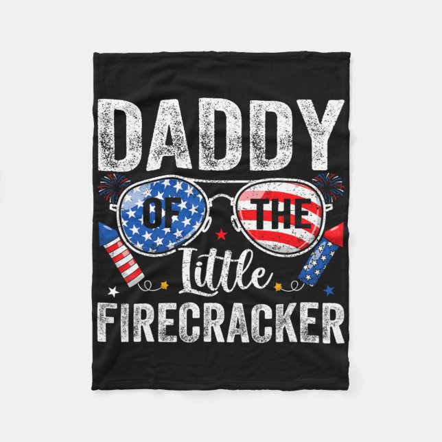 Couverture Polaire 4 juillet Anniversaire Papa Papa Papa Papa Du Peti (Devant)