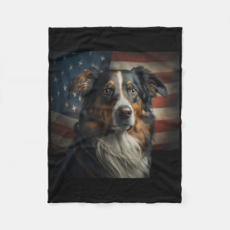 Couverture Polaire 4 juillet berger anglais - Anglais berger Us