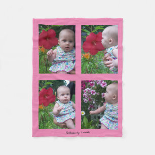 Couverture Polaire 4 Modèles photo Dans La Blanche Toison Rose Bébé