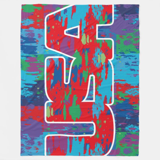 Couverture Polaire 4 th July usa/eeuu texto simplificado by Masanser (Devant)