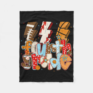 Couverture Polaire 4e année garçons Éclair boulon de football de base