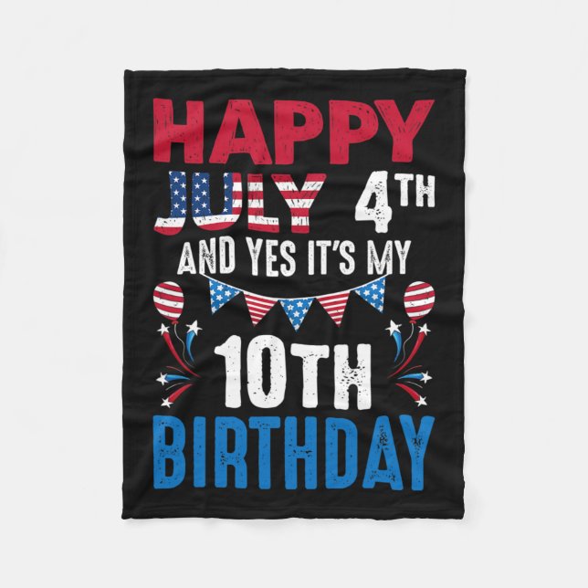 Couverture Polaire 4e Et oui c'est mon 10e anniversaire Patriot Améri (Devant)