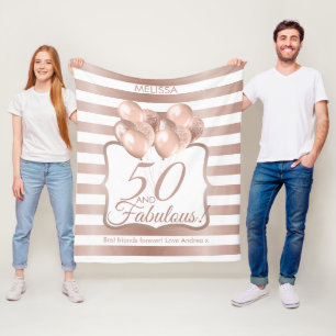Couverture Polaire 50 Et fabuleux 50e anniversaire Rose Gold