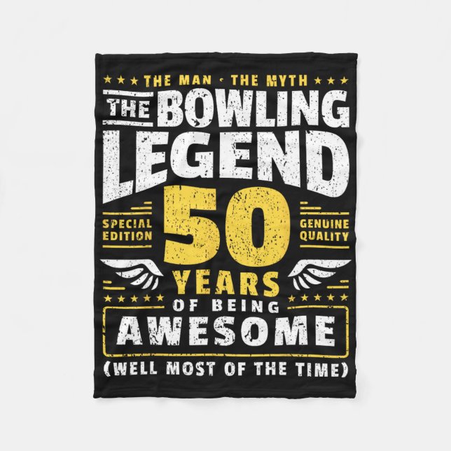 Couverture Polaire 50e anniversaire Bowling 50 ans Old Bowler (Devant)