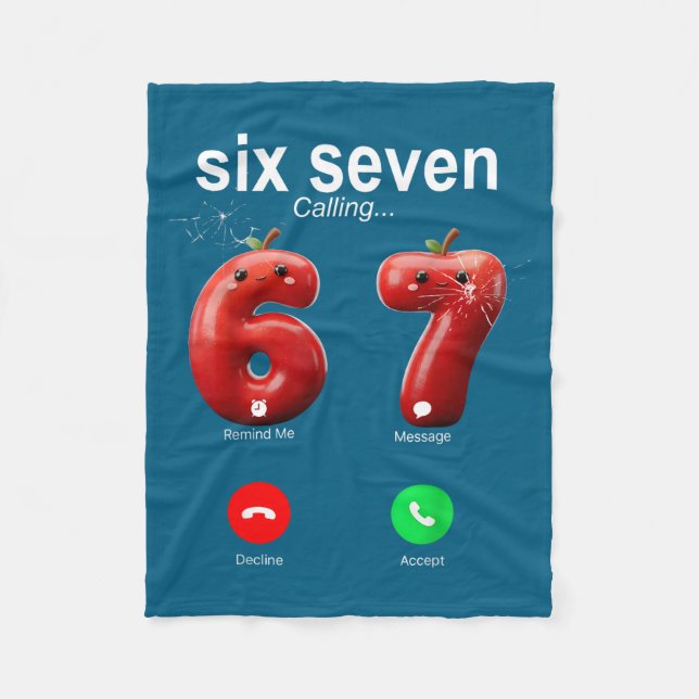 Couverture Polaire 67 Appelle Drôle Mème 67 Accepte Silly Six Sept (Devant)